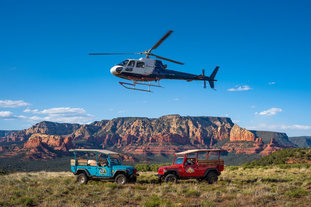 Red Rock Royale: Helicopter + Jeep Combo Adventure